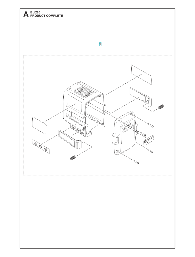 Akun kuoret BLI200, varaosa (ei kennoja) - Husqvarna varaosat - 536567701 - 1