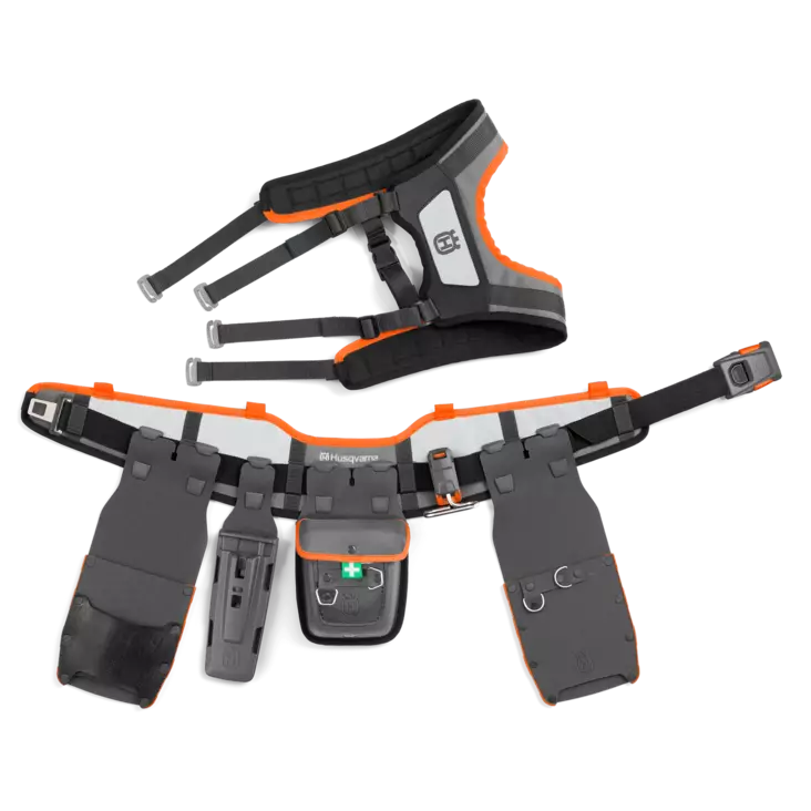 Flexi Työkaluvyö, 2x Combi kotelo (toisessa kiilapidike), EA tasku, viila-, työkalupidike - Husqvarna metsätyökalut - 593837201 - 1