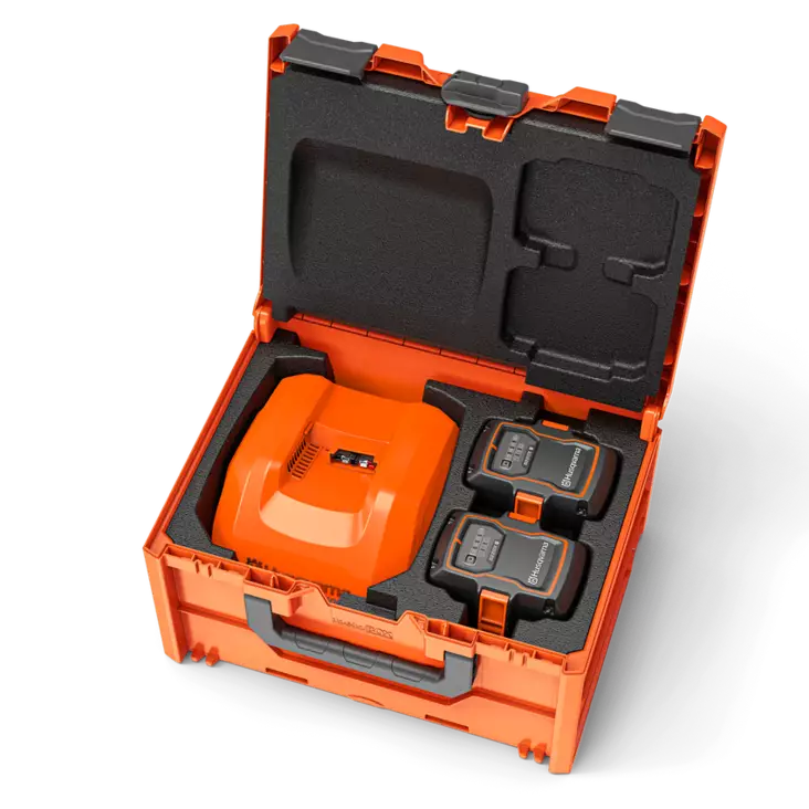 Husqvarna Akkulaatikko BC1-UN paketti sis. 2 kpl 40-B330X akkuja ja 1 kpl 40-C750X laturin - Husqvarna akut ja laturit - 548918001 - 1