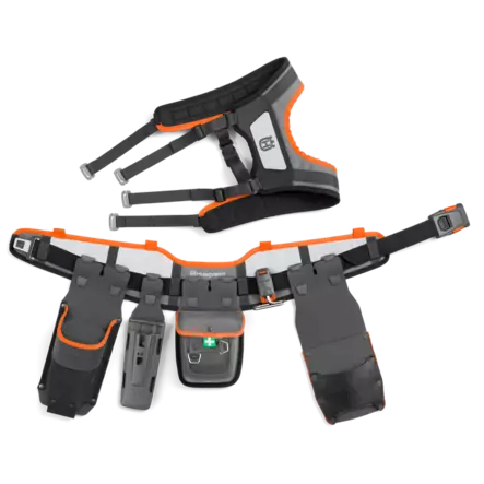 Flexi Työkaluvyö, 2x Combi kotelo (toinen usealle kiilalle), EA tasku, viila-, työkalupidike - Husqvarna metsätyökalut - 593837202 - 2