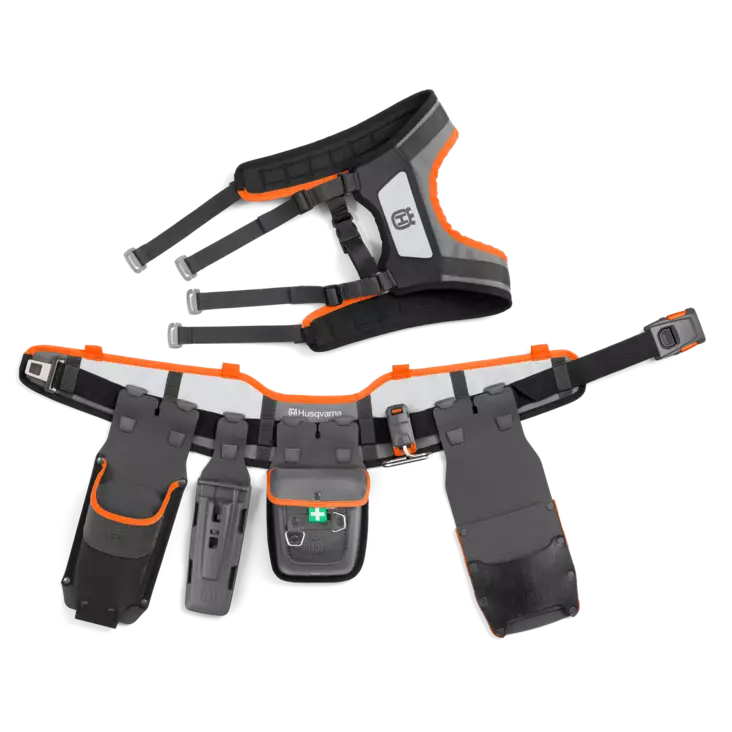 Flexi Työkaluvyö, 2x Combi kotelo (toinen usealle kiilalle), EA tasku, viila-, työkalupidike - Husqvarna metsätyökalut - 593837202 - 1